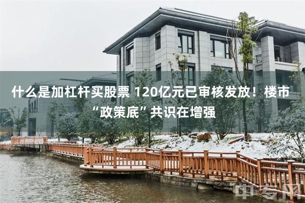 什么是加杠杆买股票 120亿元已审核发放！楼市 “政策底”共识在增强