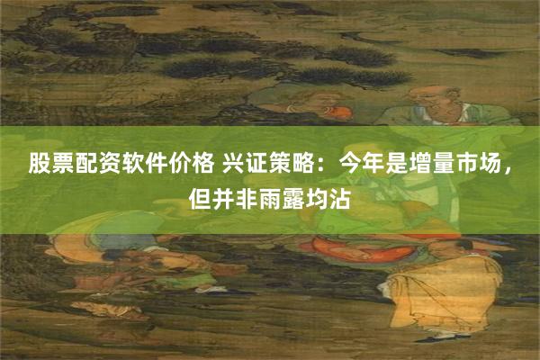 股票配资软件价格 兴证策略：今年是增量市场，但并非雨露均沾