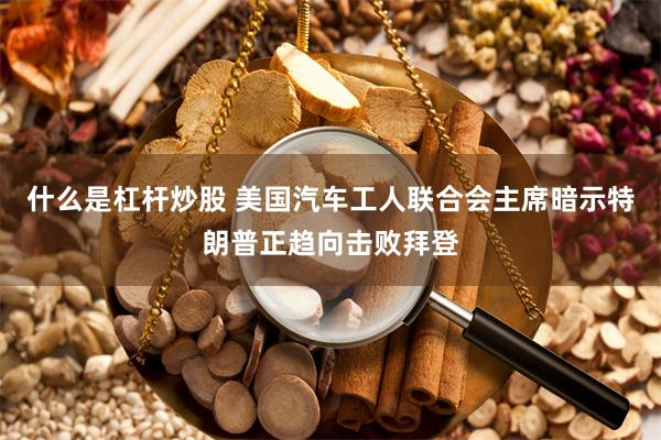 什么是杠杆炒股 美国汽车工人联合会主席暗示特朗普正趋向击败拜登