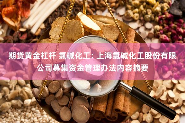 期货黄金杠杆 氯碱化工: 上海氯碱化工股份有限公司募集资金管理办法内容摘要