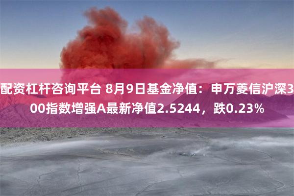 配资杠杆咨询平台 8月9日基金净值：申万菱信沪深300指数增强A最新净值2.5244，跌0.23%