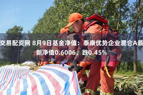 交易配资网 8月9日基金净值：泰康优势企业混合A最新净值0.6006，跌0.45%